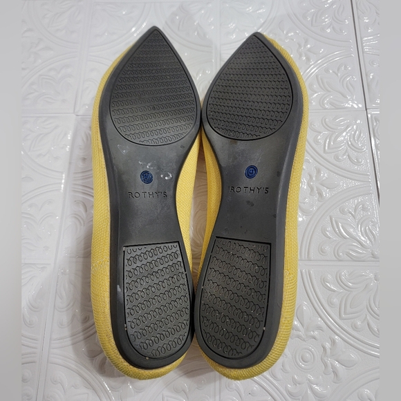 Rothy's Sunshine Yellow The Point Ballet Flats Women's Size 9.5 - Picture 12 of 16